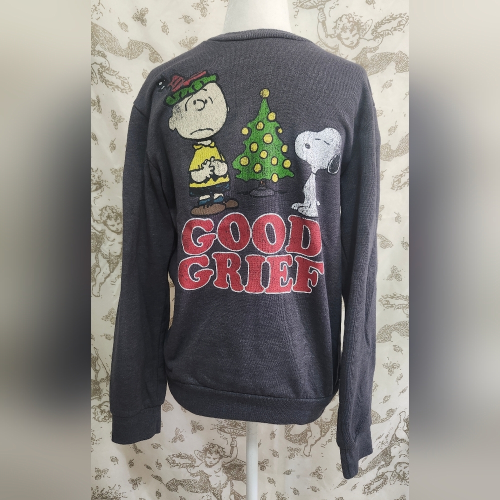 Peanuts  Sz S(34-36) Men Graphic Sweater Gray